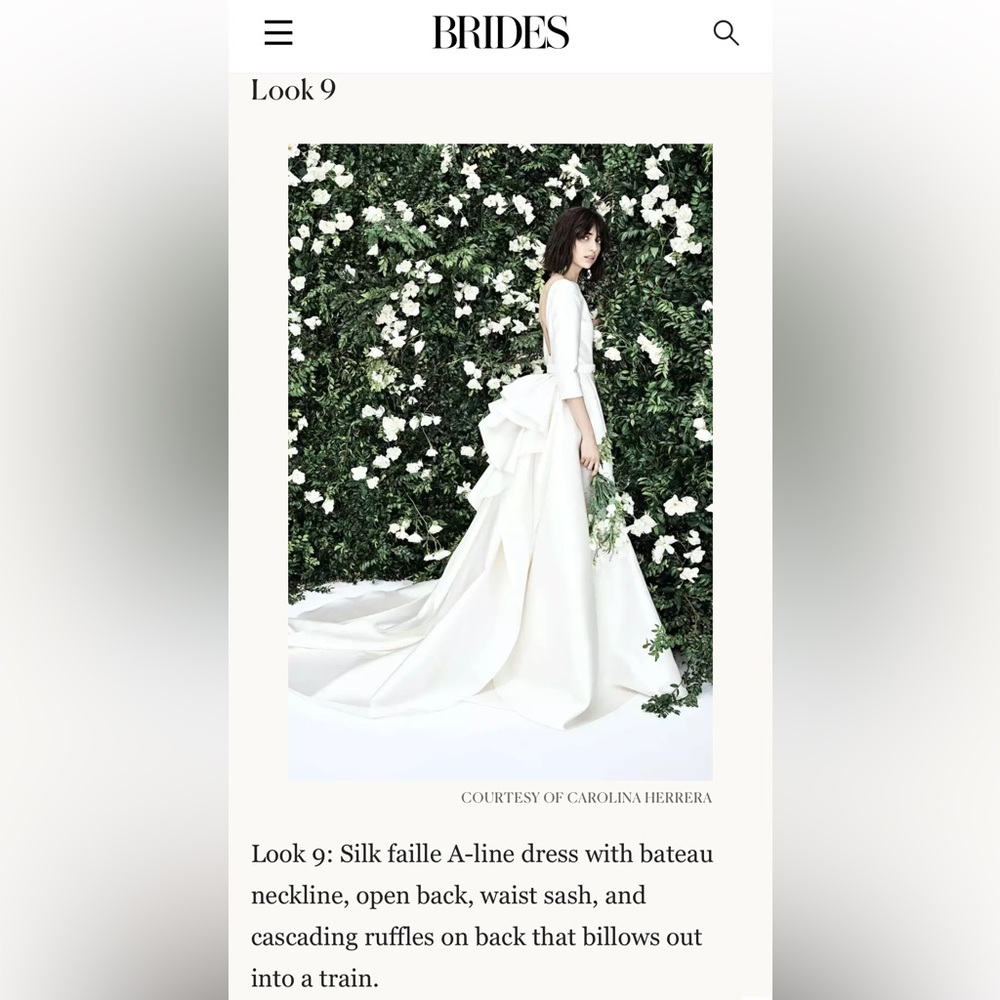 Carolina Herrera - Laurel Wedding Gown - Picture 3 of 10